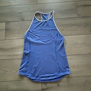 lululemon athletica Periwinkle High-Neck Racerback Tank with White Trim